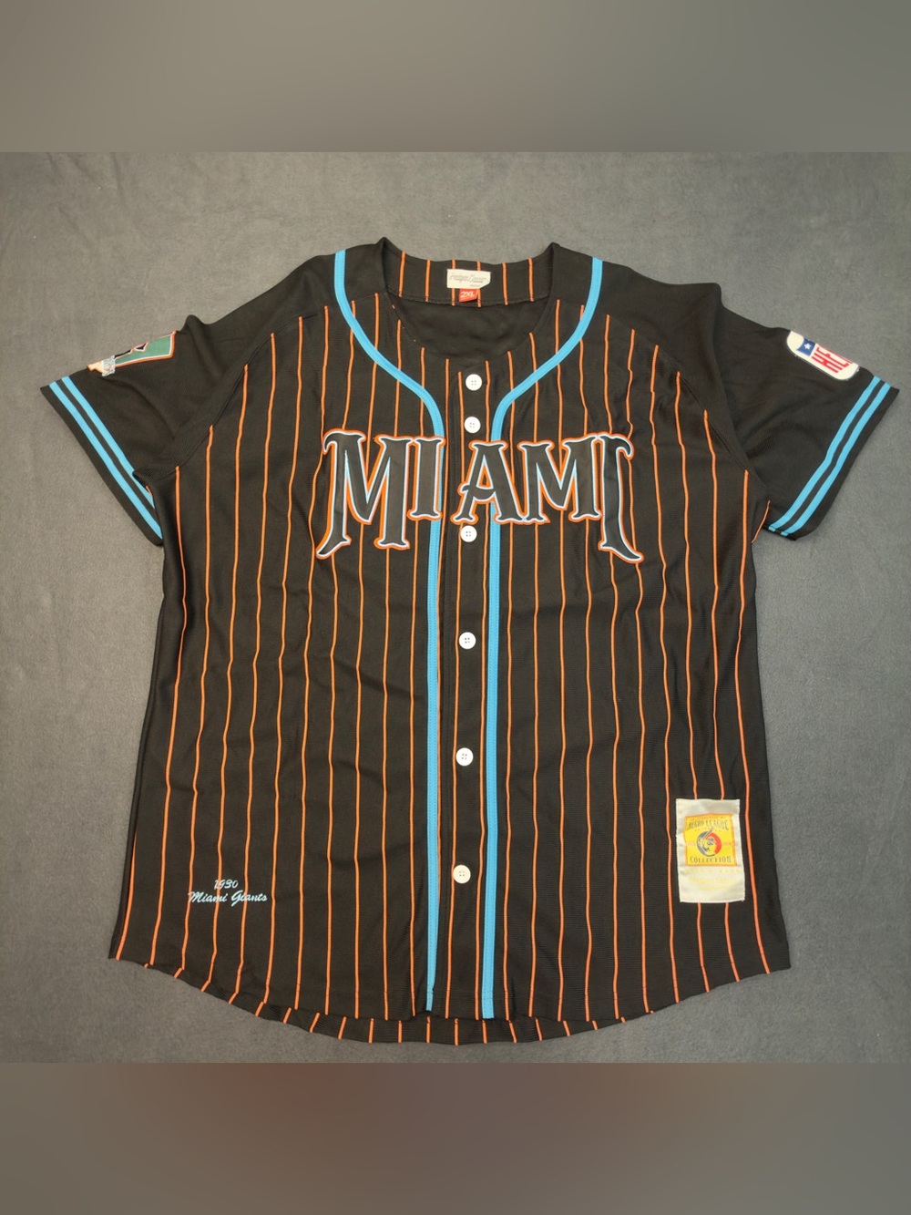 Headgear Classics Miami Giants 1930 Negro League Baseball Jersey 2XL Black #15